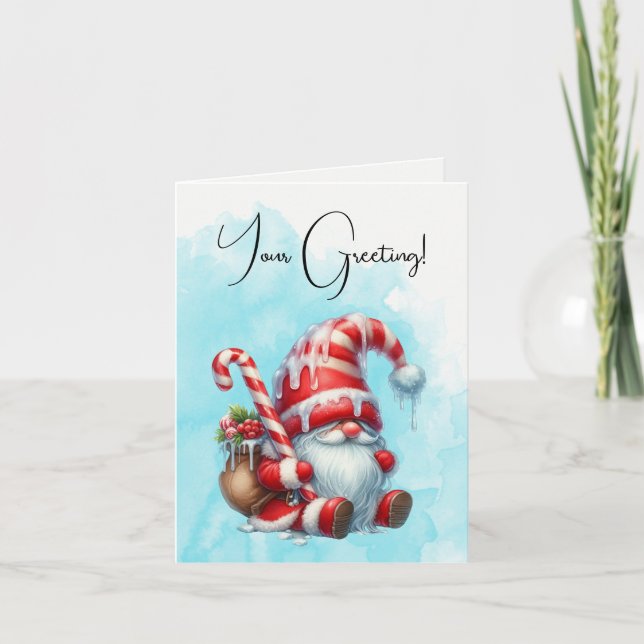 Tarjeta Festiva Crea tu propio hogar de Navidades de Peppermint Be (Anverso)