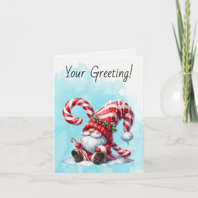 Tarjeta Festiva Crea tu propio hogar de Navidades de Peppermint Dr (Anverso)