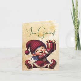 Tarjeta Festiva Crea tu propio hogar de Navidades dulces de época