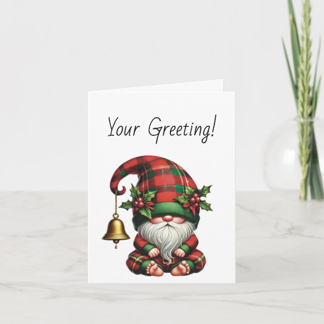 Tarjeta Festiva Crea tu propio hogar de Navidades íntimos (Anverso)