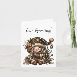 Tarjeta Festiva Crea tu propio hogar de Navidades mágicos dulces