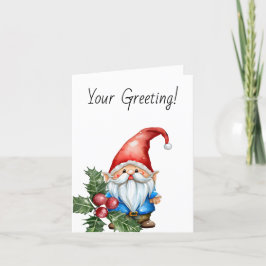 Tarjeta Festiva Crea tu propio hogar de Navidades rojos y azules