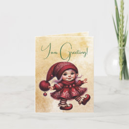 Tarjeta Festiva Crea tu propio hogar de vintage navideño