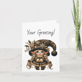 Tarjeta Festiva Crea tu propio juego de Navidades mágicos espumoso