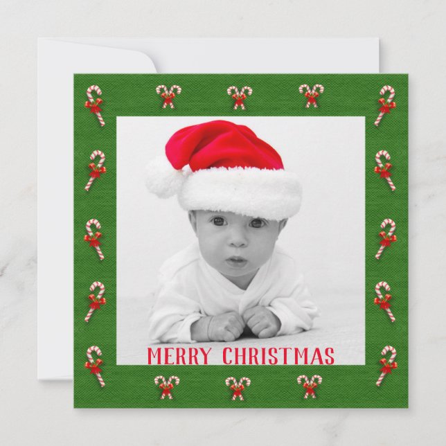 Tarjeta Festiva Crea tu propio patrón de canto de Navidades de fot (Anverso)