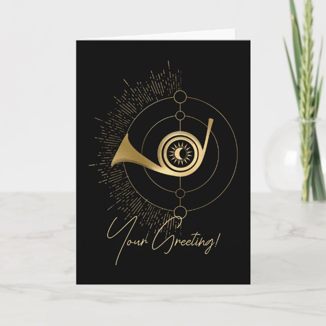 Tarjeta Festiva Crea tu propio Tarot de Juicio Arcano de Oro (Anverso)