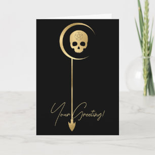 Tarjeta Festiva Crea tu propio Tarot de la Muerte Arcano de Oro