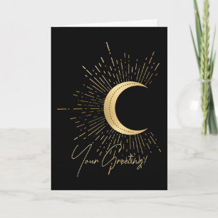 Tarjeta Festiva Crea tu propio tarot dorado para la luna
