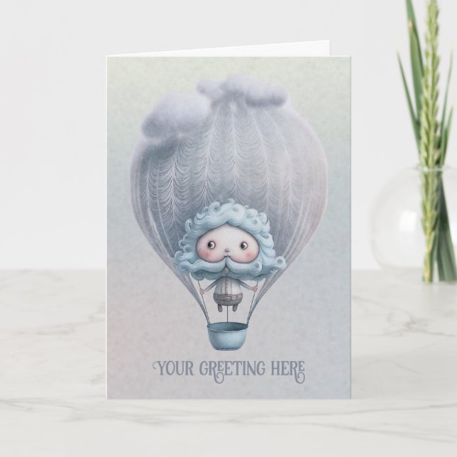 Tarjeta Festiva Crea tu propio viaje en globo de aire caliente (Anverso)