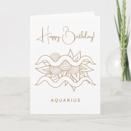 Tarjeta Festiva Crea tu propio y elegante acuario dorado y blanco