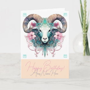 Tarjeta Festiva Crea Tu Propio y Hermoso Zodíaco de Aries