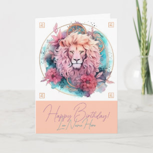 Tarjeta Festiva Crea Tu Propio y Hermoso Zodíaco de Leo