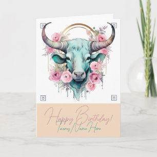Tarjeta Festiva Crea Tu Propio y Hermoso Zodíaco de Tauro