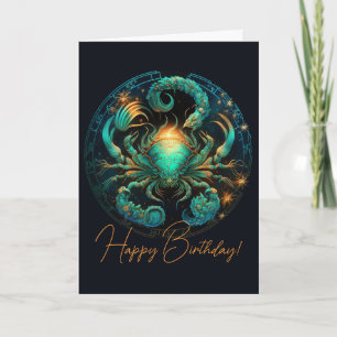 Tarjeta Festiva Crea tu propio Zodiac Celestial contra el cáncer