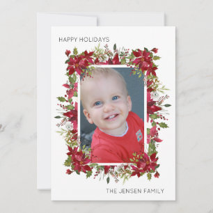 Tarjeta Festiva Crea tus propias poinsettias Felices Fiestas Foto