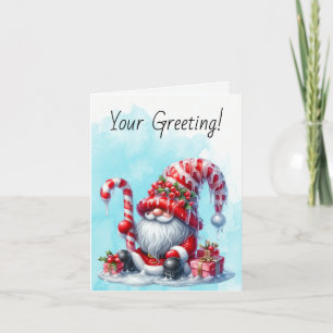 Tarjeta Festiva Crea tus propios Navidades de candy de menta pimie