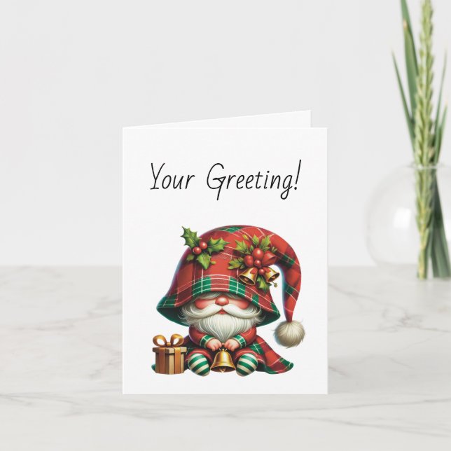 Tarjeta Festiva Crea tus propios Navidades huecos, rebanadas de gn (Anverso)