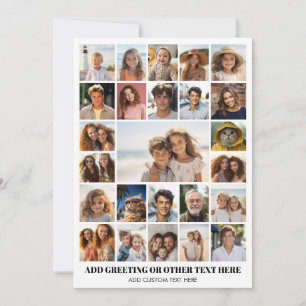 Tarjeta Festiva Crea un collage de fotos personalizado - 25 fotos
