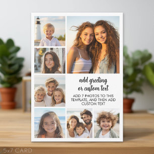 Tarjeta Festiva Crea un collage de fotos personalizado con 7 fotos