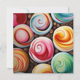 Tarjeta Festiva Creamy Swirls