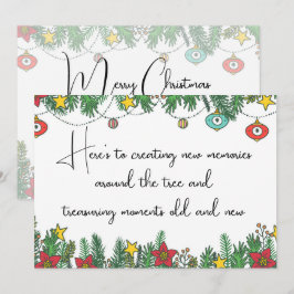 Tarjeta Festiva Creando Recuerdos Alrededor del Árbol