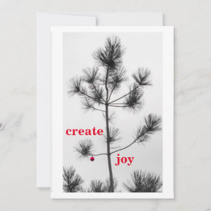 Tarjeta Festiva Crear Navidades de alegría Ornamento de árbol de p