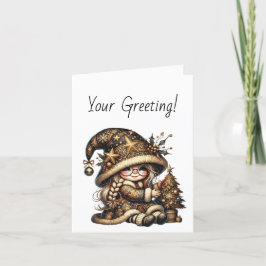 Tarjeta Festiva Crear su propio árbol de genoma de Navidades mágic