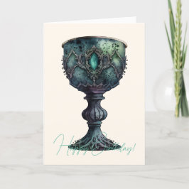Tarjeta Festiva Crear su propio cáliz verde