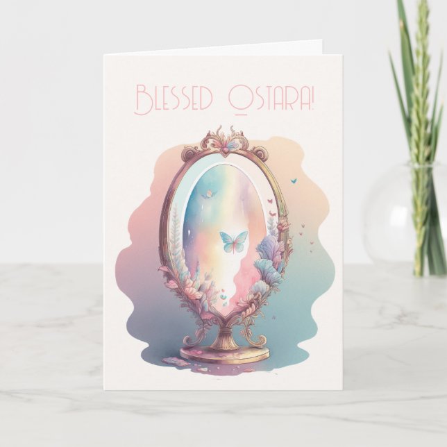 Tarjeta Festiva Crear su propio espejo mágico (Anverso)