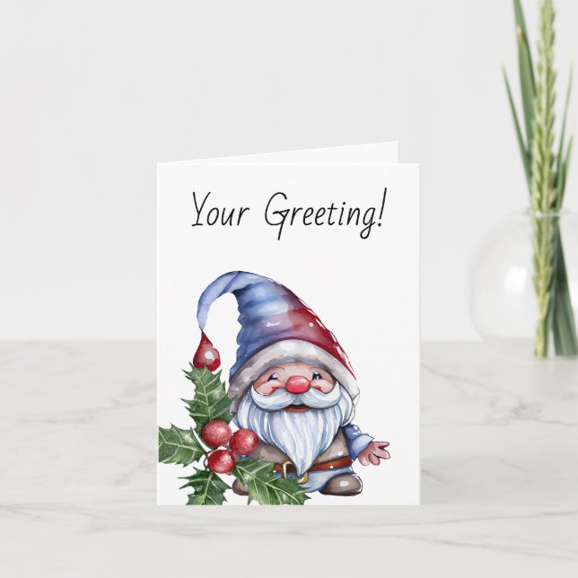 Tarjeta Festiva Crear su propio genoma de Navidades inteligentes (Anverso)