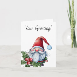 Tarjeta Festiva Crear su propio Gnome de Navidades