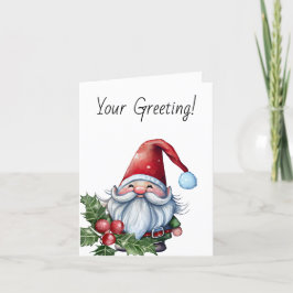 Tarjeta Festiva Crear su propio Gnome de Navidades