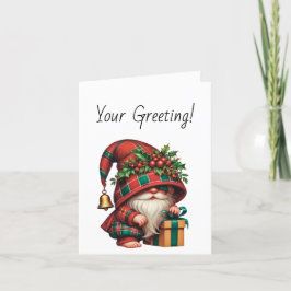 Tarjeta Festiva Crear su propio Gnome de Navidades Adorables