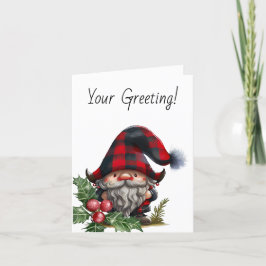 Tarjeta Festiva Crear su propio Gnome de Navidades de escúfalo