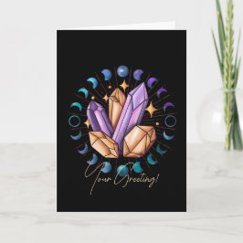 Tarjeta Festiva Crear sus propios cristales y fases de la luna