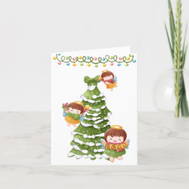 Tarjeta Festiva Crear sus propios Navidades de ángeles de nodos pe