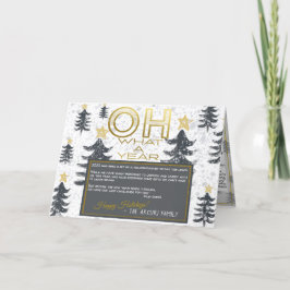 Tarjeta Festiva Crear sus propios Navidades de bosque de bingo de 