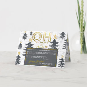 Tarjeta Festiva Crear sus propios Navidades de bosque de bingo de 