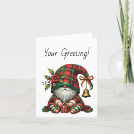 Tarjeta Festiva Crear sus propios Navidades florales Plate Gnome B