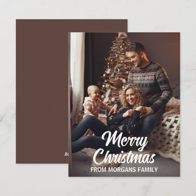 Tarjeta Festiva Crear sus propios Navidades fotográficos Personali (Anverso / Reverso)