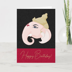 Tarjeta Festiva Crear tu propio y colorido perfil de Ganesh