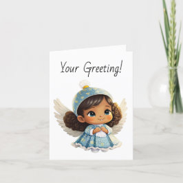 Tarjeta Festiva Crear tus propios Navidades azules de Angel Latino