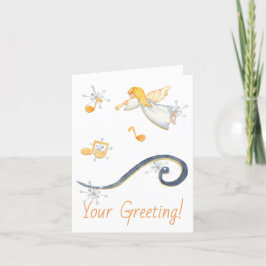 Tarjeta Festiva Crear tus propios Navidades de música Angel Trumpe