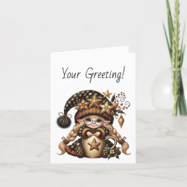Tarjeta Festiva Crear tus propios Navidades mágicos Gnome Cocoa