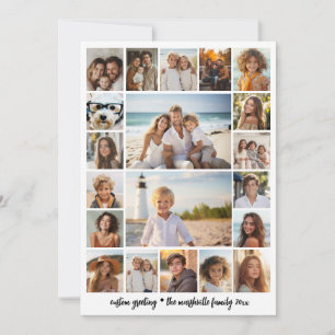 Tarjeta Festiva Crear un collage de fotos personalizado - 20 fotos