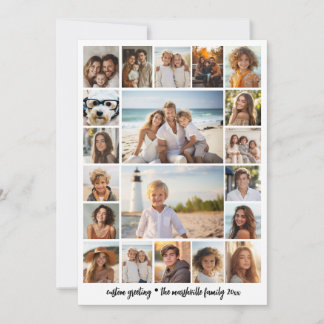Tarjeta Festiva Crear un collage de fotos personalizado - 20 fotos