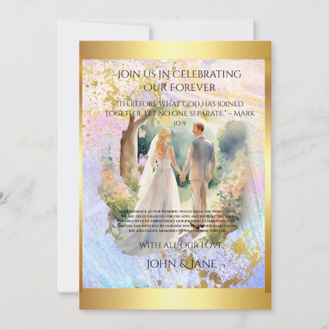 Tarjeta Festiva Create Your Dream Wedding Cards: Fully Editable &  (Anverso)