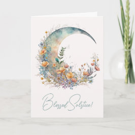 Tarjeta Festiva Create Your Own Buttercups Floral Crescent Moon