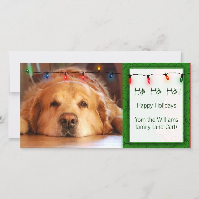 Tarjeta Festiva Create your own pet photo holiday card (Anverso)