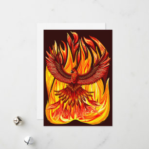 Tarjeta Festiva Creatura mitológica inmortal de Phoenix